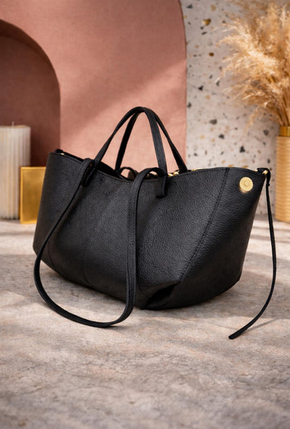 Torebka czarna ze skóry naturalnej , damska torebka