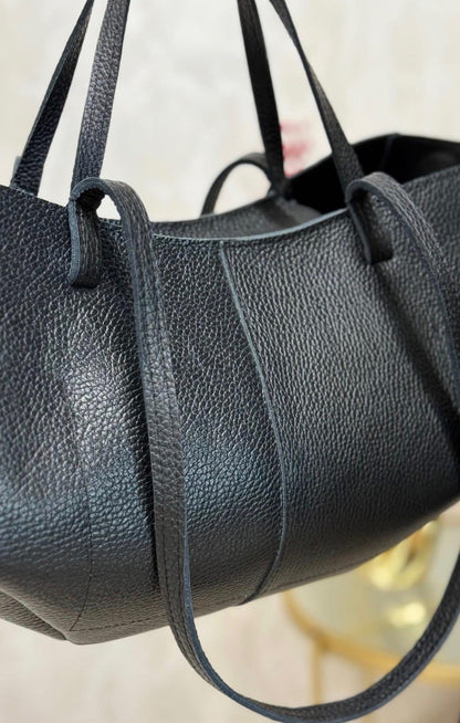 Torebka czarna ze skóry naturalnej , damska torebka