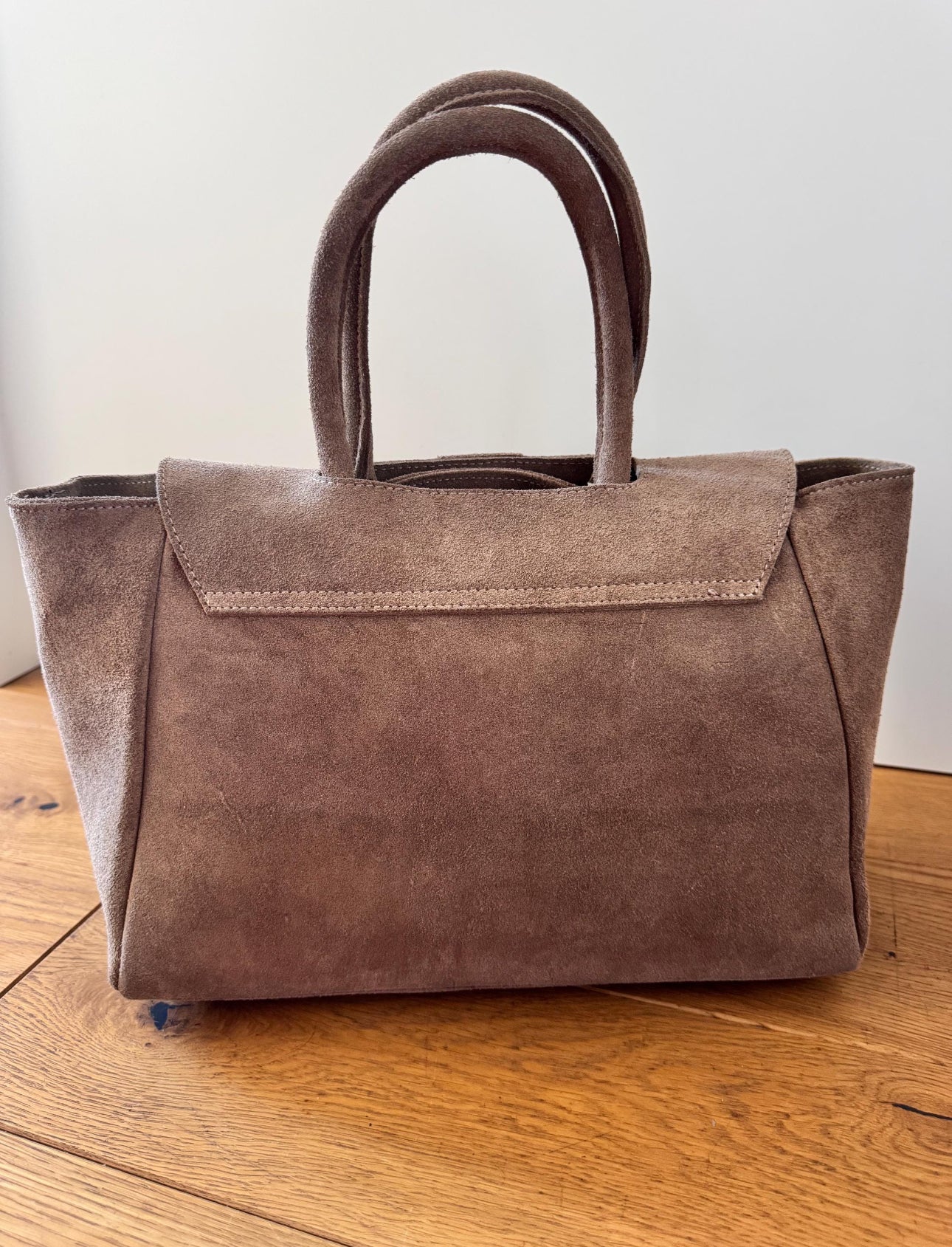 Torebka zamszowa beżowa shoper , torebka damska , Naturalny zamsz